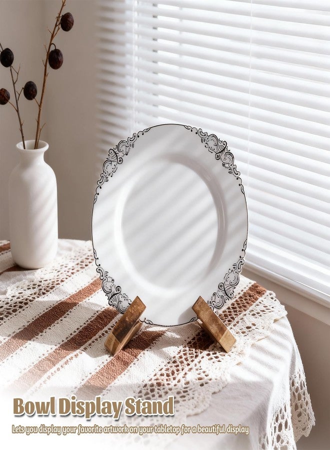 Exircy Wooden Plate Stand, 5 Inch Wooden Bowl Display Stand Bowl Stands for Display Picture Frame Plate Holders for Displaying Platters and Dishes, 5.1"H x 6.1"W x 4"D (for Bowls Under 2.5" in Depth) - Image 5